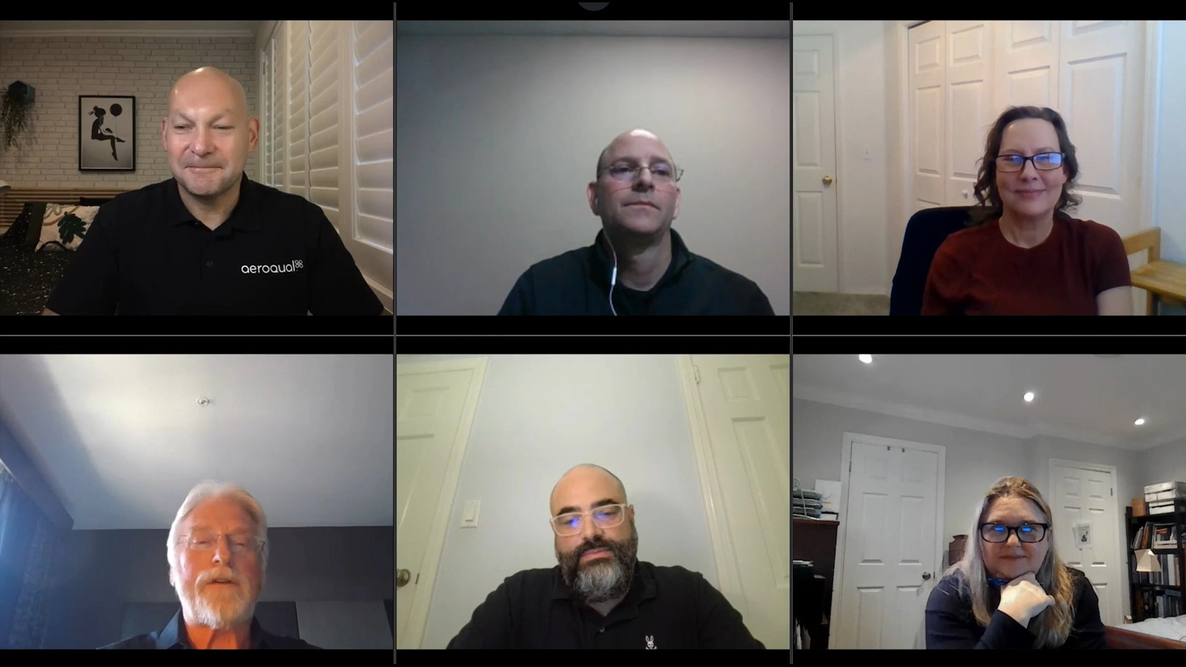 Pictured (clockwise from top left): Paul Pickering (Aeroqual), Brian Newgent (Aeroqual), Jodi Lee (Jacobs), Linda Lattner (WSP), Frank Cherena (Roux Associates), Eric Winegar (Sonoma Technology).