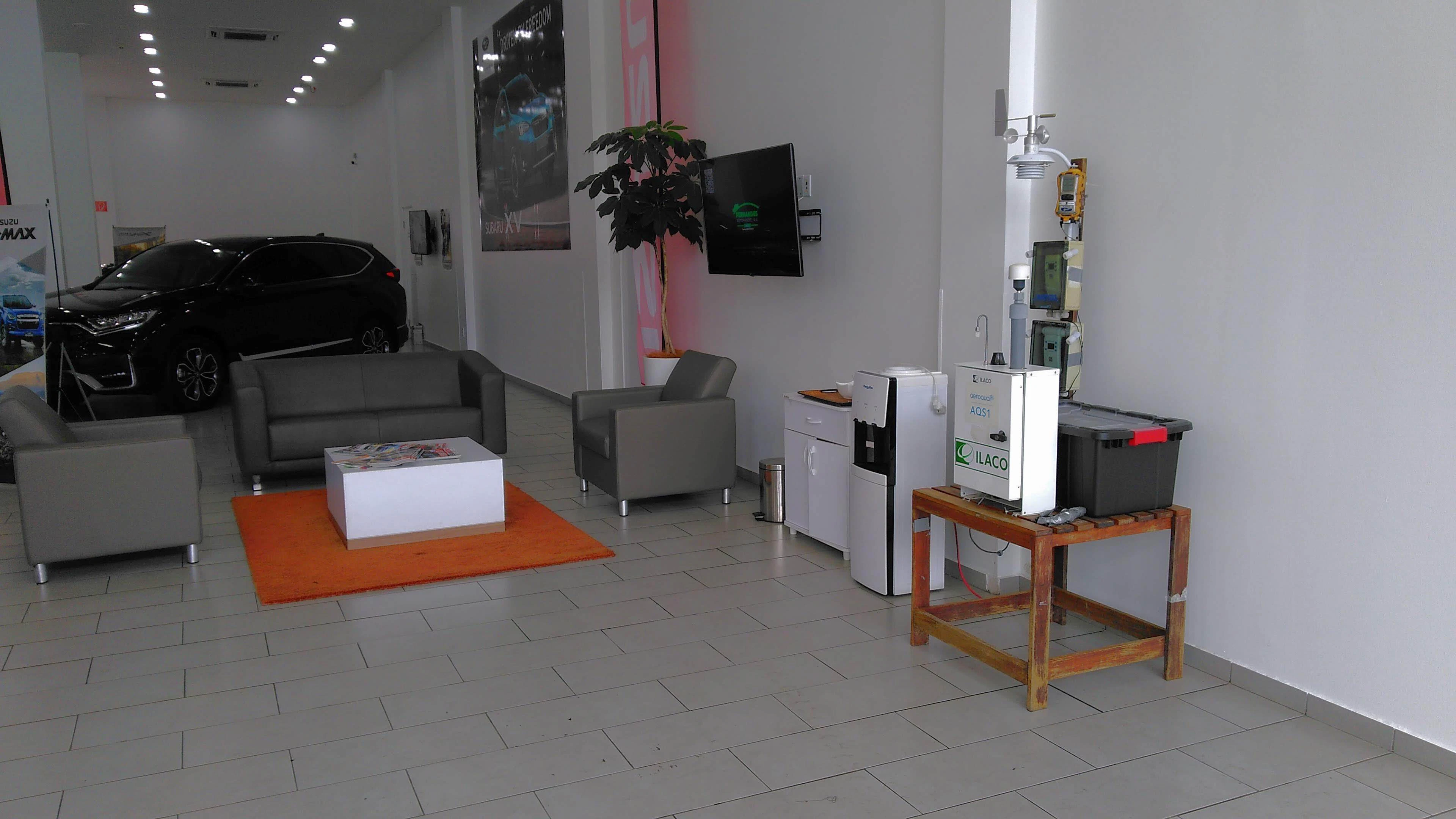 Indoor air quality measurements were conducted in a vehicle showroom using an Aeroqual – AQS-1 630A. Continuous measurements of particulate matter (PM) were conducted for a maximum of three days.