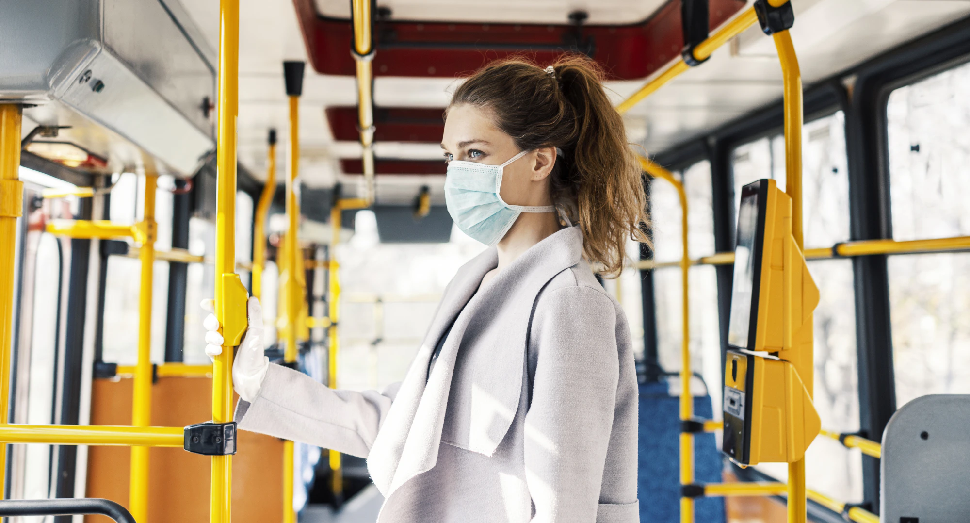 Face mask wearing person