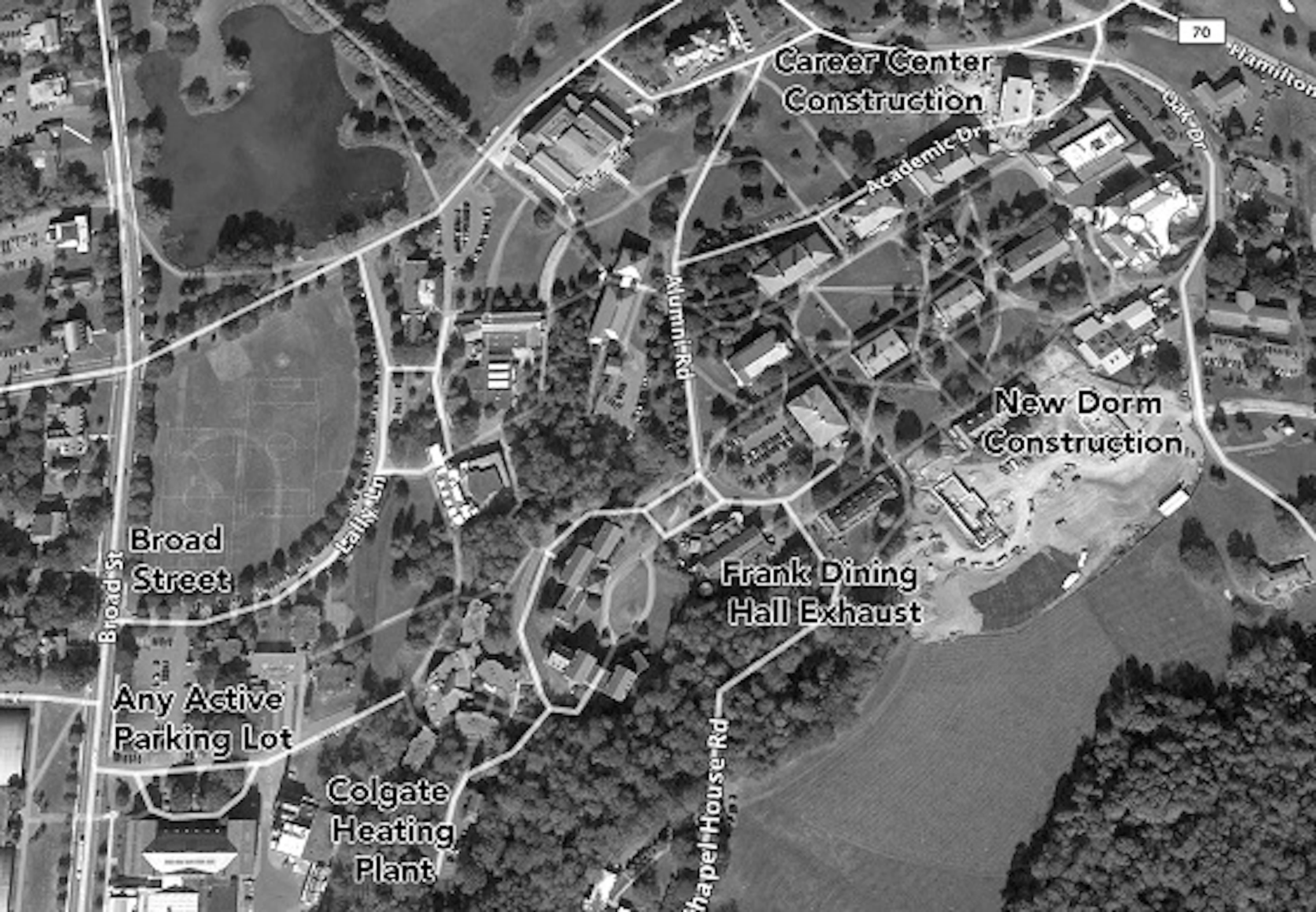 Colgate University: Scavenger Hunt Map
