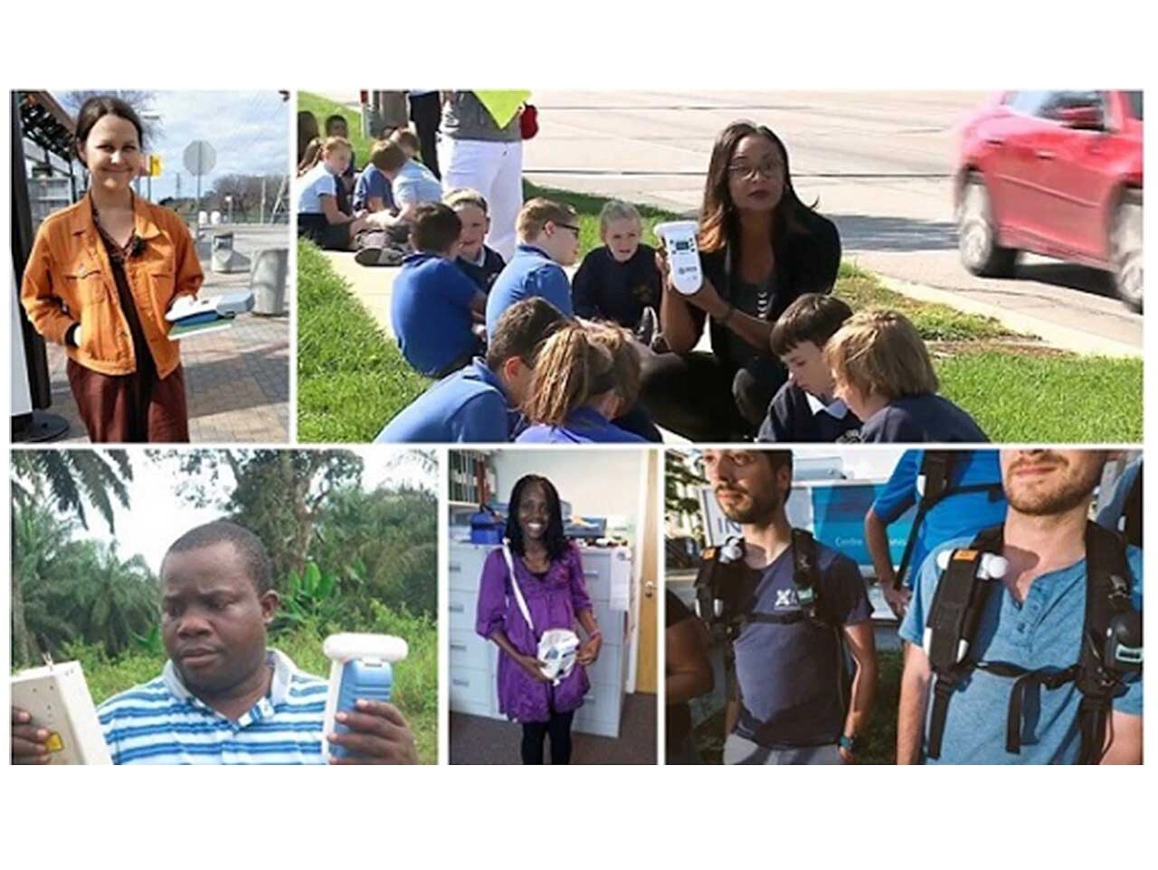 Photo credit (from top left): Downwinders at Risk, KETV NewsWatch 7 (St Gerald’s School), Prime Mover Consult Limited, University of Birmingham, Philippe Apparicio (Canada Research Chair in Environmental Equity & the City) and Jérémy Gelb (PhD Program in Urban Studies at INRS)